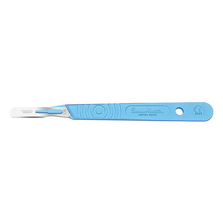 Swann Morton Disposable Scalpel, Stainless, Sterile, Size 10R, Blue Handle, 10/bx. MPN: SM6690