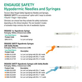 TERUMO ENGAUGE 3cc Hypodermic Syringe with Safety Needle, 25G x 1", 100/bx, 12 bx/cs. MPN: SENG-03L2525R - Image 2