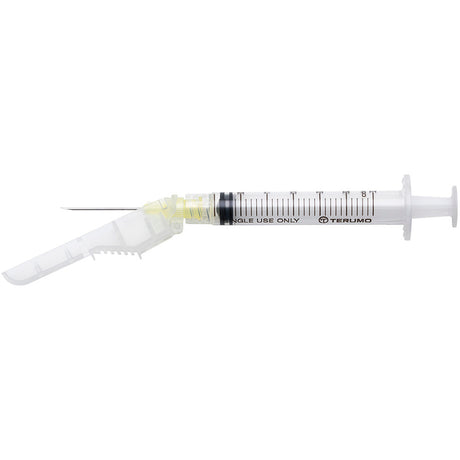 TERUMO SurGuard 3 Hypodermic 3cc Syringe with Safety Needle, 20G, 100/bx, 4 bx/cs. MPN: SG3-03L2038