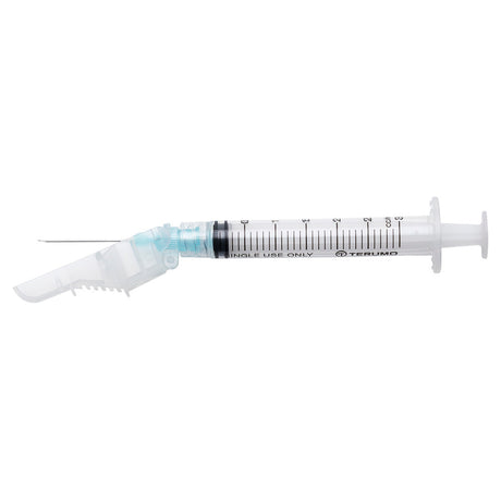 TERUMO SurGuard 3 Hypodermic 3cc Syringe with Safety Needle, 23G x 1", 100/bx, 4 bx/cs. MPN: SG3-03L2325