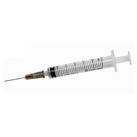 TERUMO Syringe, 3cc, Luer Lock Tip, 21G Needle, 100/bx, 10 bx/cs. MPN: SS-03L2138