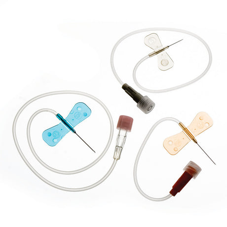 TERUMO SURFLO Winged Infusion Set, 23G x 3/4", 3-1/2" Tubing, 100/bx, 5 bx/cs. MPN: SV23BLSF