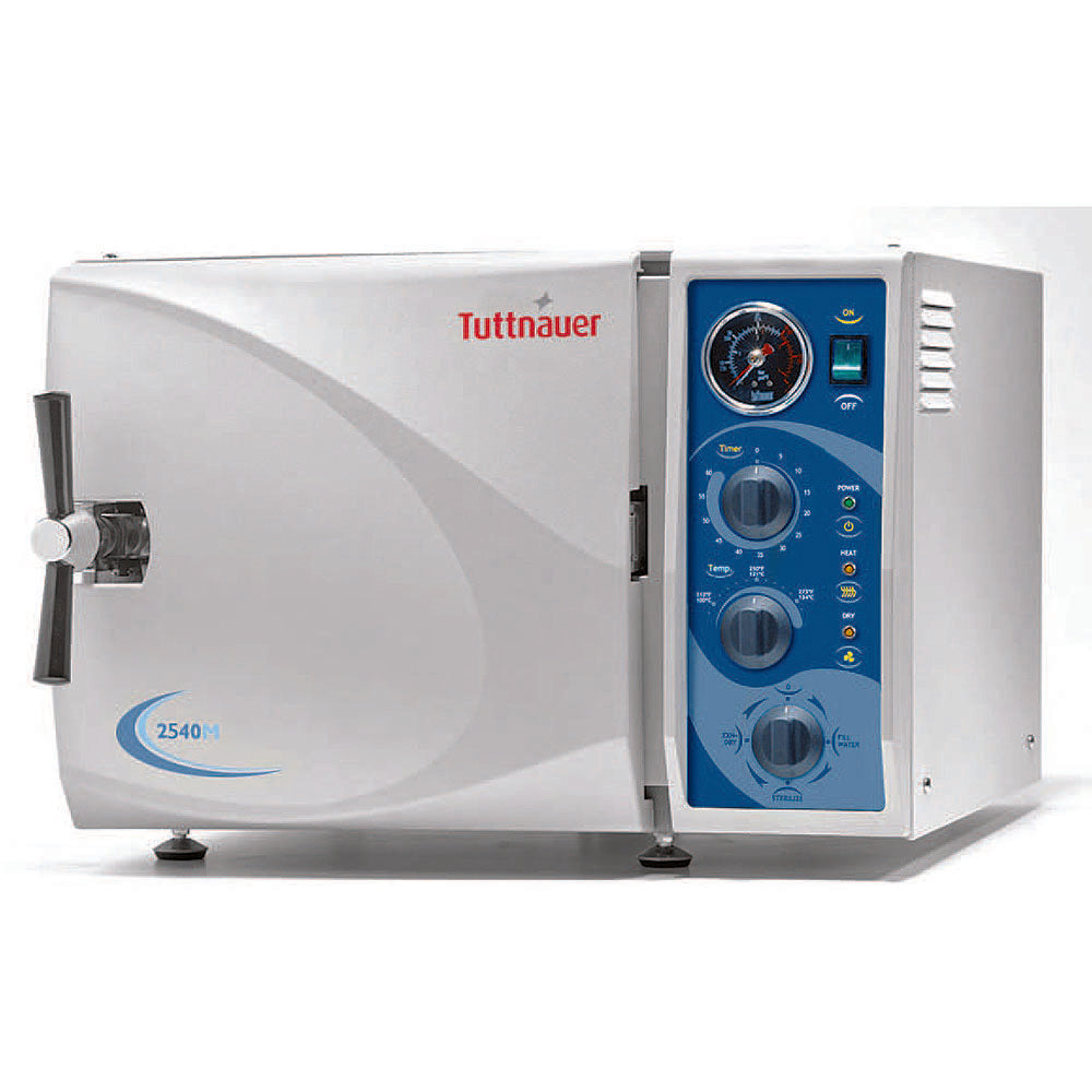 Tuttnauer Manual Autoclave, 10" Diameter x 19" Depth Chamber, 6 Gallons. MPN: 2540M