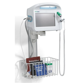 Wall mount with basket, for Welch Allyn CONNEX, LXI, SPOT Monitors. MPN: 4701-62