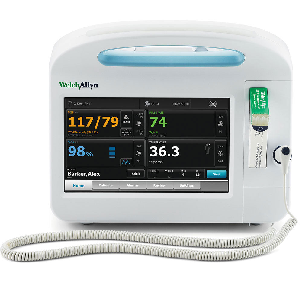 Welch Allyn CONNEX 6800 Vital Signs Monitor, Nellcor SpO2, Capnography (CO2), SureTemp Plus, Printer. MPN: 68NCTP-B