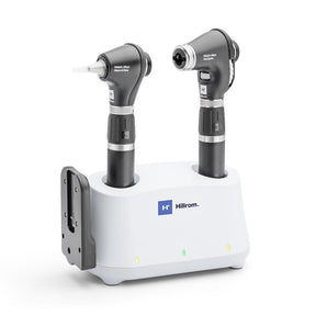 Welch Allyn 3.5V Diagnostic Set: PanOptic Plus LED Ophthalmoscope, MacroView Plus LED Otoscope for iExaminer, Universal Desk Charger, (2) Li-Ion USB Handles. MPN: 71-PM3LDE-US