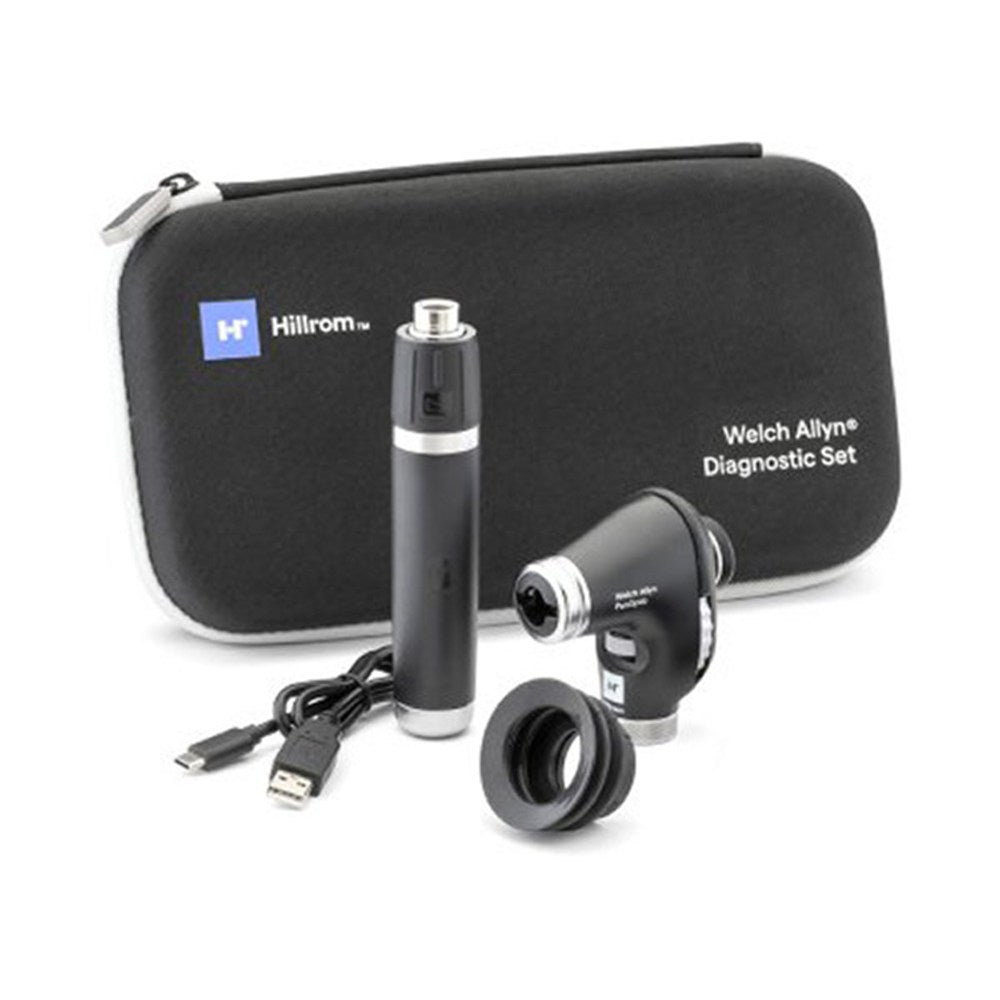 Welch Allyn 3.5V Diagnostic Set: PanOptic Plus LED Ophthalmoscope, Li-Ion USB Handle, Hard Case. MPN: 71-PX3LXE-US