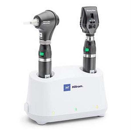Welch Allyn 3.5V Diagnostic Set: Coaxial LED Ophthalmoscope, MacroView Basic LED Otoscope, Universal Desk Charger, (2) Li-Ion USB Handles. MPN: 71-SM2LDX