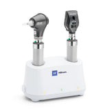 Welch Allyn 3.5V Diagnostic Set: Coaxial LED Ophthalmoscope, MacroView Basic LED Otoscope, Universal Desk Charger, (2) NiCad Handles. MPN: 71-SM2NDX