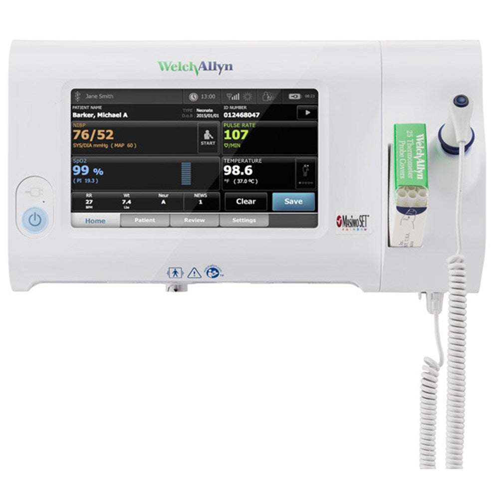 Welch Allyn CONNEX 7500 SPOT Monitor, SureBP NIBP, Nellcor SpO2, SureTemp Plus, WiFi. MPN: 75CT-B