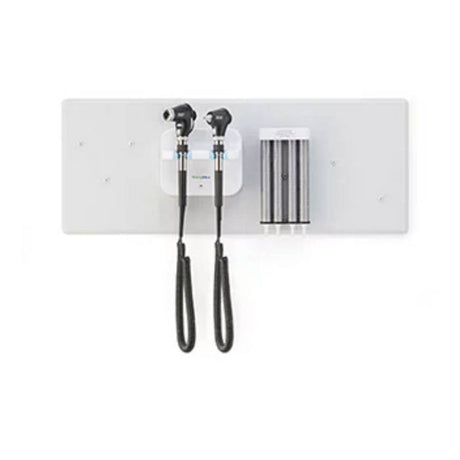 Welch Allyn 777 Integrated Wall System for Monitor: PanOptic Plus LED Ophthalmoscope, MacroView Plus LED Otoscope for iExaminer, Specula Dispenser. MPN: 777-PM3WCX-US