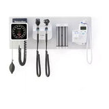 Welch Allyn 777 Integrated Wall System: Coaxial LED Ophthalmoscope, MacroView Basic LED Otoscope, Sphyg, Specula Dispenser, SureTemp Plus Thermometer. MPN: 777-SM2WAS