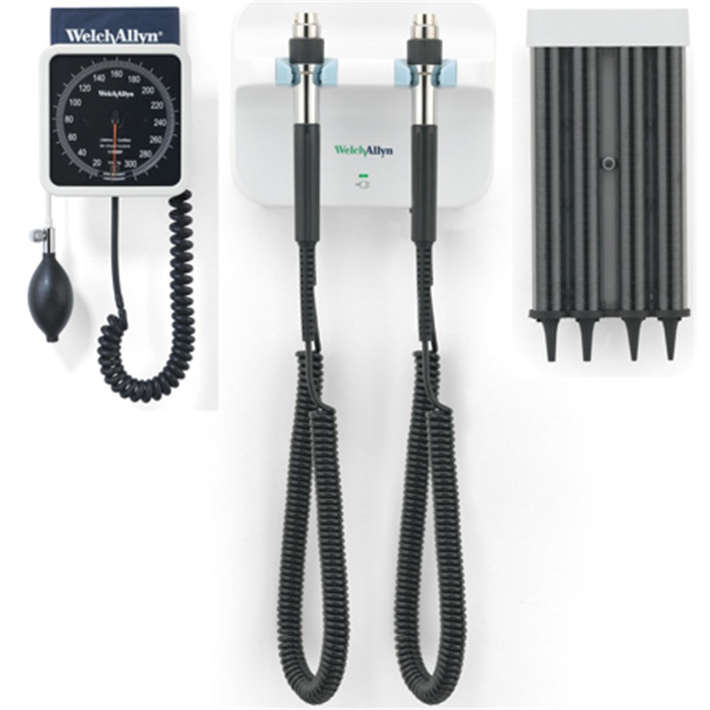 Welch Allyn GS 777 Wall Set, Specula Dispenser, Wall Sphygmomanometer. MPN: 77910
