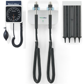 Welch Allyn GS 777 Wall Set, Specula Dispenser, Wall Sphygmomanometer. MPN: 77910