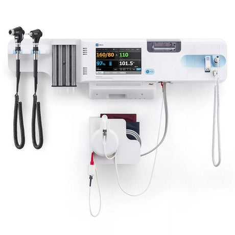 Welch Allyn CONNEX Integrated Wall System: Nellcor SpO2, MacroView Otoscope, PanOptic Ophthalmoscope, SureTemp Plus. MPN: 85NTVX3-US