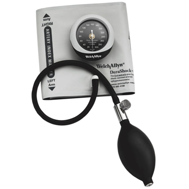 Welch Allyn Silver Series DS45 Aneroid Sphygmomanometer with 1-Piece LARGE ADULT Cuff. MPN: DS45-12