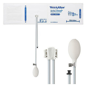 Welch Allyn FlexiPort Disposable Blood Pressure Inflation System: Size-10 Small Adult, 2-Tubes, Tri-Purpose Connector, 20/pack. MPN: SOFT-10-2BV