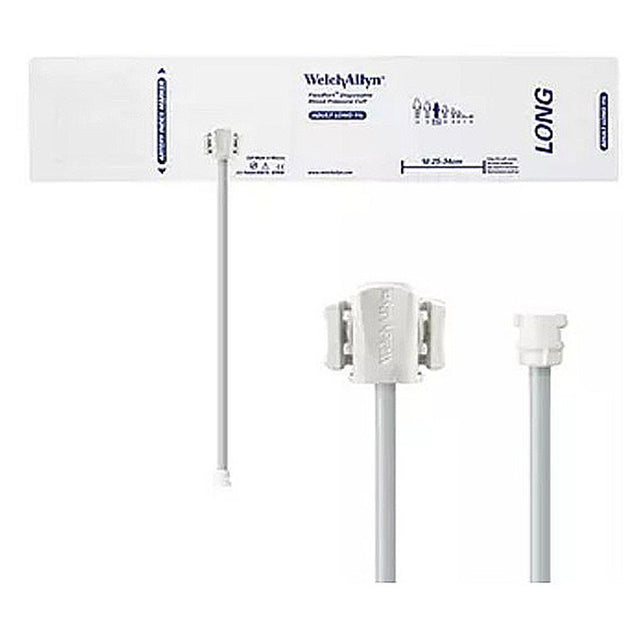 Welch Allyn FlexiPort Disposable Blood Pressure Cuff; Size-11L Adult Long, 1-Tube, Female Locking Connector; 20/pack. MPN: SOFT-11L-1MQ