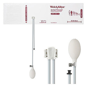 Welch Allyn FlexiPort Disposable Blood Pressure Inflation System: Size-12 Large Adult, 2-Tubes, Tri-Purpose Connector, 20/pack. MPN: SOFT-12-2BV