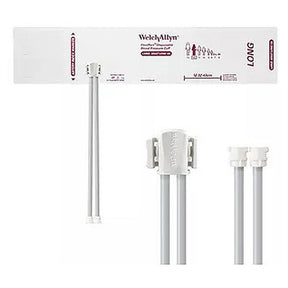 Welch Allyn FlexiPort Disposable Blood Pressure Cuff; Size-12L Large Adult Long, 2-Tubes, Female Locking Connectors; 20/pack. MPN: SOFT-12L-2MQ