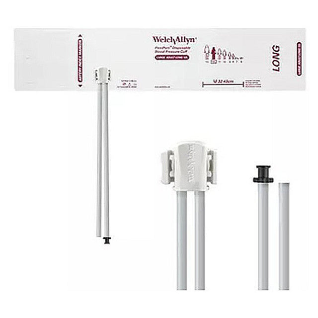 Welch Allyn FlexiPort Disposable Blood Pressure Cuff; Size-12L Large Adult Long, 2-Tubes , Tri-Purpose . MPN: SOFT-12L-2TP
