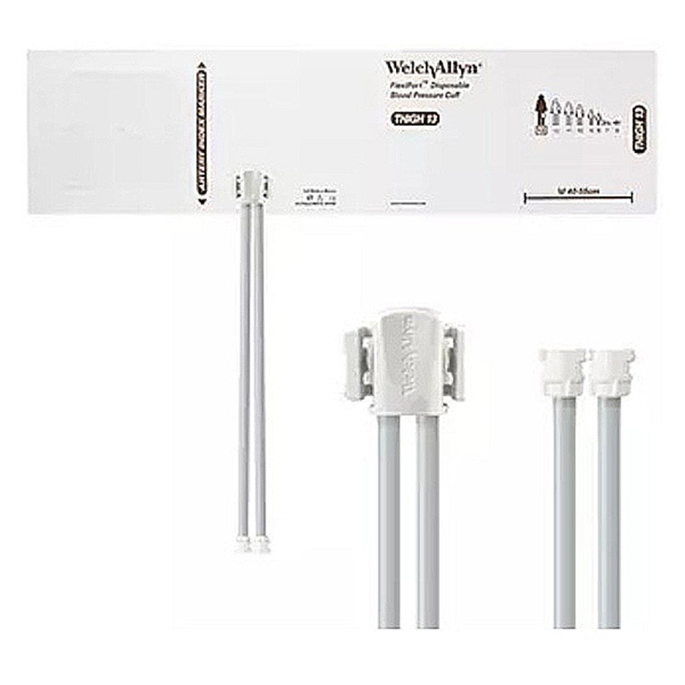 Welch Allyn FlexiPort Disposable Blood Pressure Cuff; Size-13 Thigh, 2-Tubes, Female Locking Connectors; 20/pack. MPN: SOFT-13-2MQ