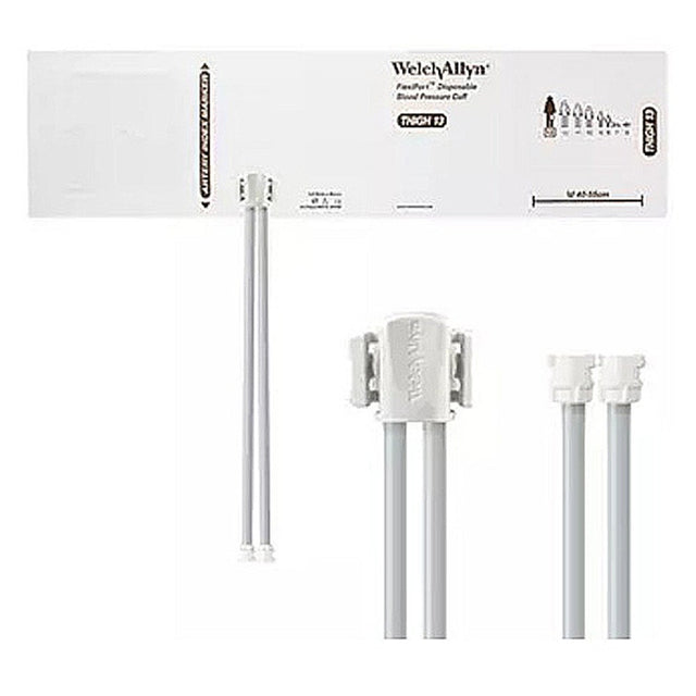 Welch Allyn FlexiPort Disposable Blood Pressure Cuff; Size-13 Thigh, 2-Tubes, Female Locking Connectors; 20/pack. MPN: SOFT-13-2MQ