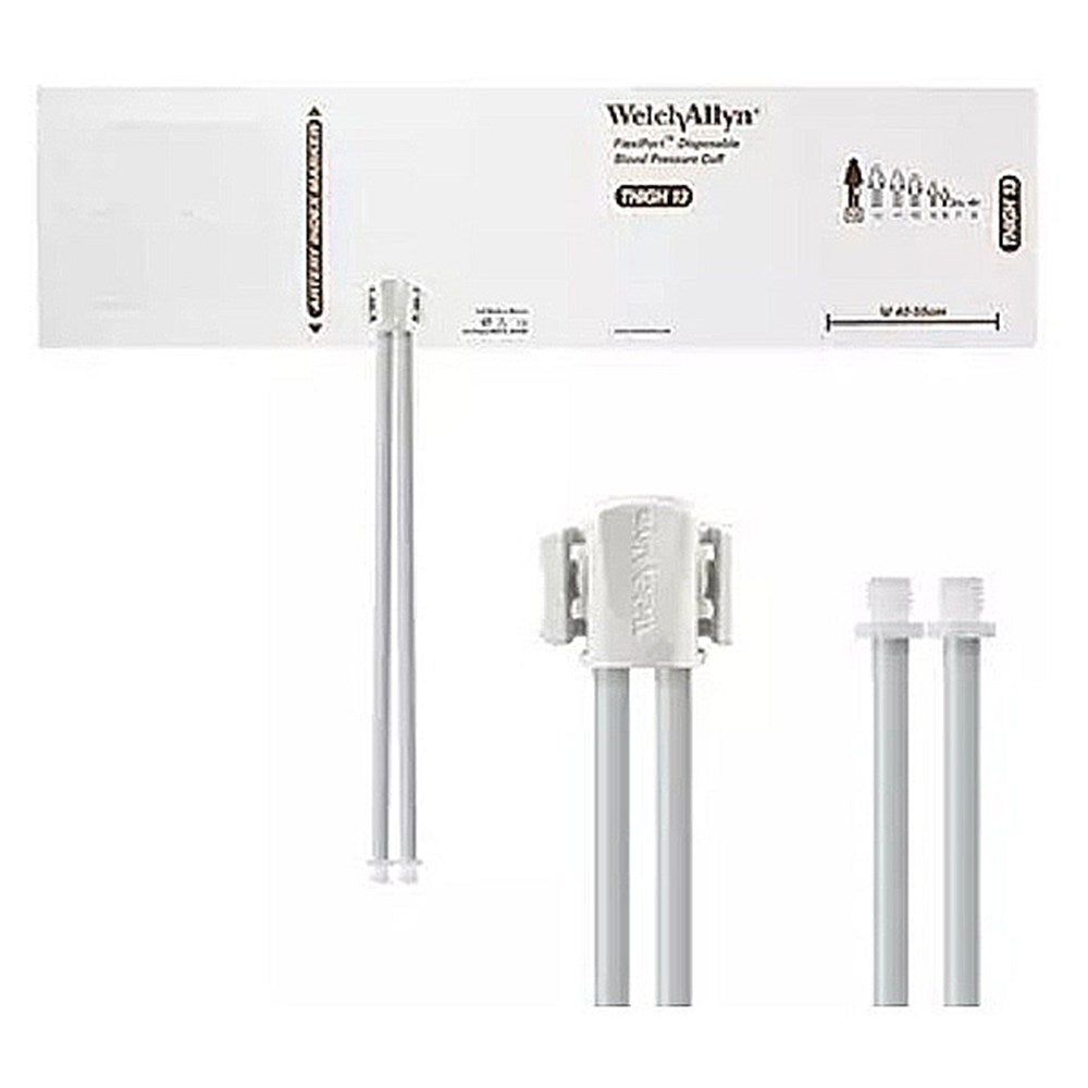 Welch Allyn FlexiPort Disposable Blood Pressure Cuff; Size-13 Thigh, 2-Tubes, Male Screw Connectors; 20/pack. MPN: SOFT-13-2SC