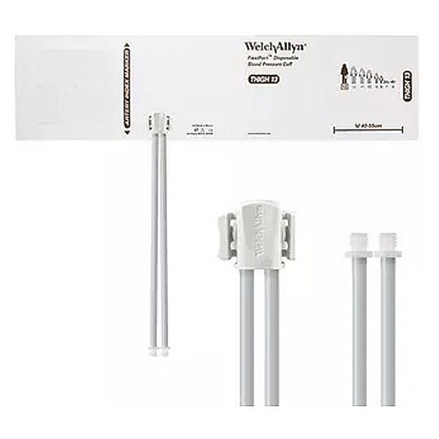 Welch Allyn FlexiPort Disposable Blood Pressure Cuff; Size-13 Thigh, 2-Tubes, Male Screw Connectors; 20/pack. MPN: SOFT-13-2SC