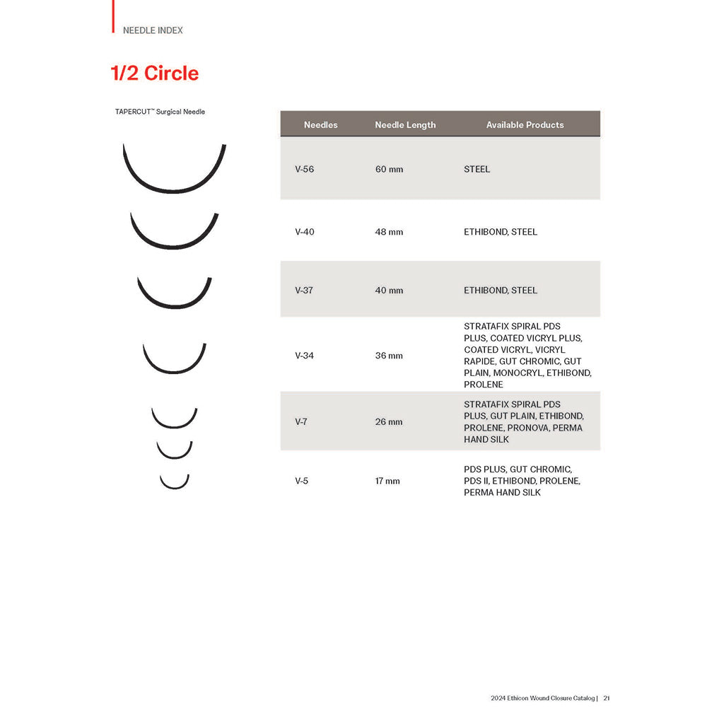 Ethicon ETHIBOND EXCEL Polyester Suture, Size: 2-0, Needle: V-5, V-5, GRN/WHT, 6/bx. MPN: 10X52N - Needle