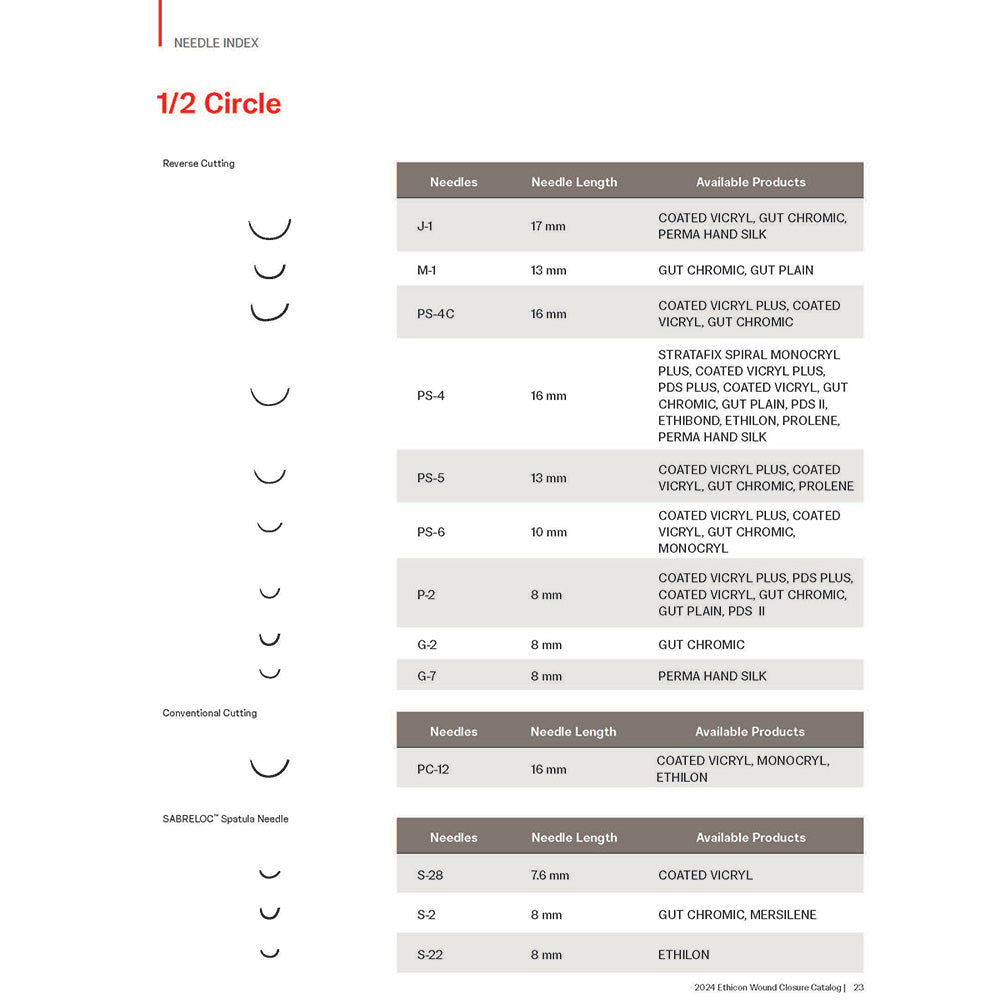 Ethicon ETHIBOND EXCEL Polyester Suture, Size: 4-0, Needle: PS-4, WHITE, 12/bx. MPN: X695G - Needle
