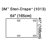 3M STERI-DRAPE X-Ray Image Intensifier Drape, 4 Adhesive Patches, 41" x 64", 10/box, 4 box/case. MFID: 1013 (USA ONLY)