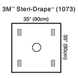 3M STERI-DRAPE Wound Edge Protector, 90cm x 90cm, 10/box, 4 box/case. MFID: 1073 (USA ONLY)