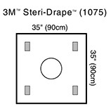 3M STERI-DRAPE Wound Edge Protector, 4 Adhesive Patches, 10/box, 4 box/case. MFID: 1075 (USA ONLY)