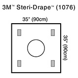 3M STERI-DRAPE Wound Edge Protector, 4 Adhesive Patches, 10/box, 4 box/case. MFID: 1076 (USA ONLY)