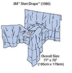 3M Gynecology STERI-DRAPE w/ Pouch, 77"x70", Perineal/Vaginal Aperture, Fluid Collection Pouch. MFID: 1080 (USA ONLY)