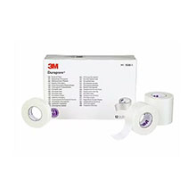 3M DURAPORE Surgical Tape, Single Use, 1" x 1½ yds, 100 rl/box, 5 box/case. MFID: 1538S-1