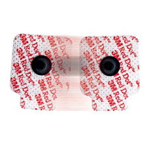 3M RED DOT Repositionable ECG Monitoring Electrode, 1.56" x 1¼", 3/bag, 200 bag/case. MFID: 2660-3
