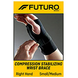 3M FUTURO Compression Stabilizing Wrist Brace, Right Hand, Small/ Medium, 2/pk, 6 pk/cs. MFID: 48400ENR (USA ONLY)