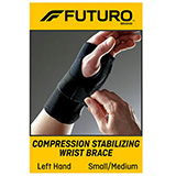 3M FUTURO Compression Stabilizing Wrist Brace, Left Hand, Small/ Medium, 2/pk, 6 pk/cs. MFID: 48401ENR (USA ONLY)