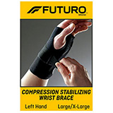 3M FUTURO Compression Stabilizing Wrist Brace, Left Hand, Large/ X-Large, 2/pk, 6 pk/cs. MFID: 48403ENR (USA ONLY)