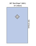 3M STERI-DRAPE Thyroid Drape, 72" x 124". MFID: 9051 (USA ONLY)