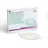 3M TEGADERM Foam Adhesive Dressing, 4" x 4½", Oval, 5/box, 6 box/case. MFID: 90613