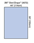 3M STERI-DRAPE Drape Sheet, 44" x 59", Absorbent Impervious Material, 20/box, 4 box/case. MFID: 9072 (USA ONLY)