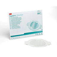 3M TEGADERM Absorbent Clear Acrylic Dressing, Large Oval, Pad Size 3.4"x 4¼", Size 5.6" x 6¼". MFID: 90803
