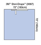 3M STERI-DRAPE Adhesive Drape Sheet, 72" x 72", Absorbent Impervious Material, 25/box, 2 box/case. MFID: 9087 (USA ONLY)