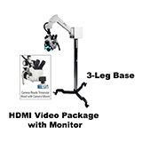 COLPO-MASTER I Suspension-Arm LED Colposcope, HDMI Video Package with HD Camera, & HD 1080p Monitor, 3 Leg Base. MFID: CS-103T-HDM