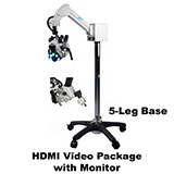 COLPO-MASTER I Suspension-Arm LED Colposcope, HDMI Video Package with HD Camera, & HD 1080p Monitor, 5 Leg Base. MFID: CS-105T-HDM