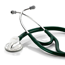 ADC ADSCOPE 600 Platinum Cardiology Stethoscope, DARK GREEN. MFID: 600DG