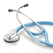 ADC ADSCOPE 600 Platinum Cardiology Stethoscope, Metallic Ceil Blue. MFID: 600MCB